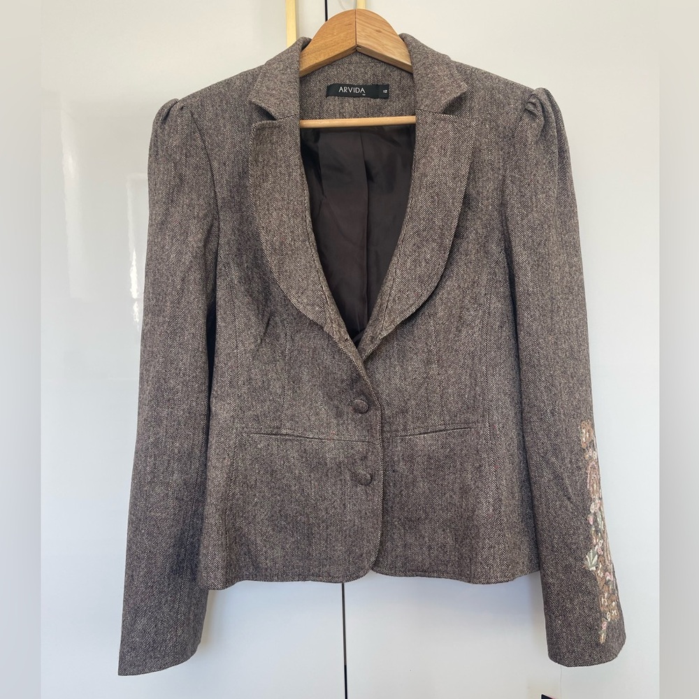 Arvida blazer jacket wool/ Rayon blend NWT size 12